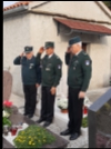 Člani OZVVS Brda na obisku grobov pokojnih članov društva.