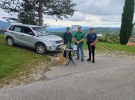 Intendantska ekipa ob samem poteku pohoda, iz leve Jadtran Bajt, Boris Simčič in Štef Domjan.