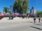 Postroj praporščakov ZVVS na prizorišču.
