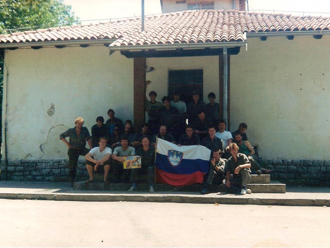 Pripadniki Briškega odreda na Humu 