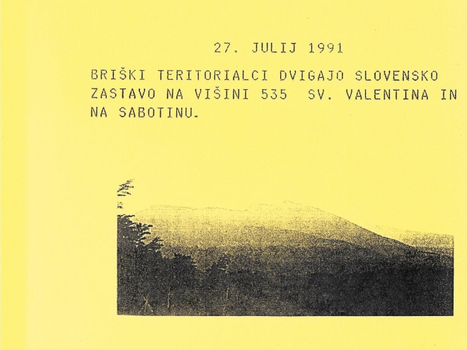 Spominski arhiv iz Sabotina 27.07.2026 